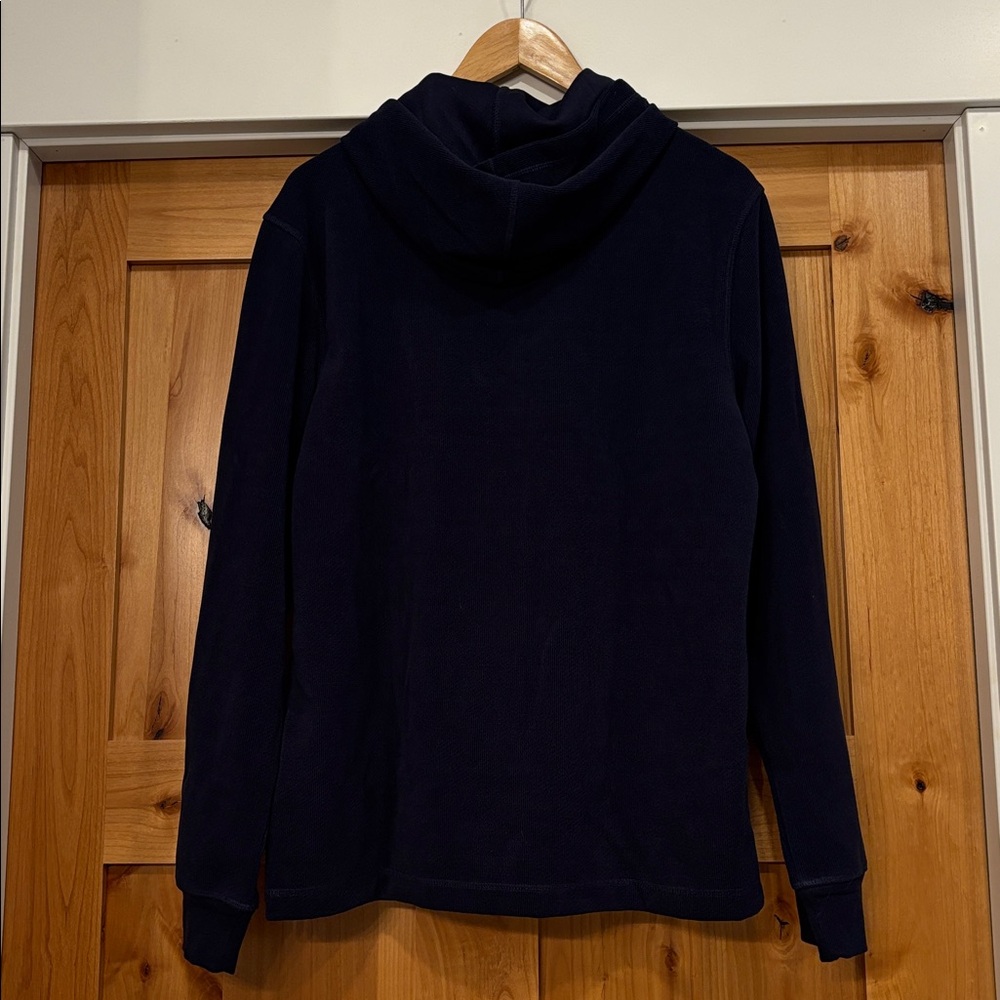 Eddie Bauer Men's Navy Textured Lounge Hoodie - Picture 5 of 5